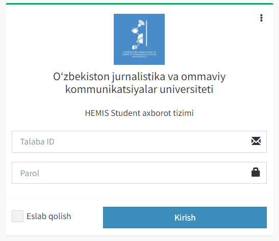 Университет журналистики и массовых коммуникаций (uzjoku.uz) – личный кабинет, вход