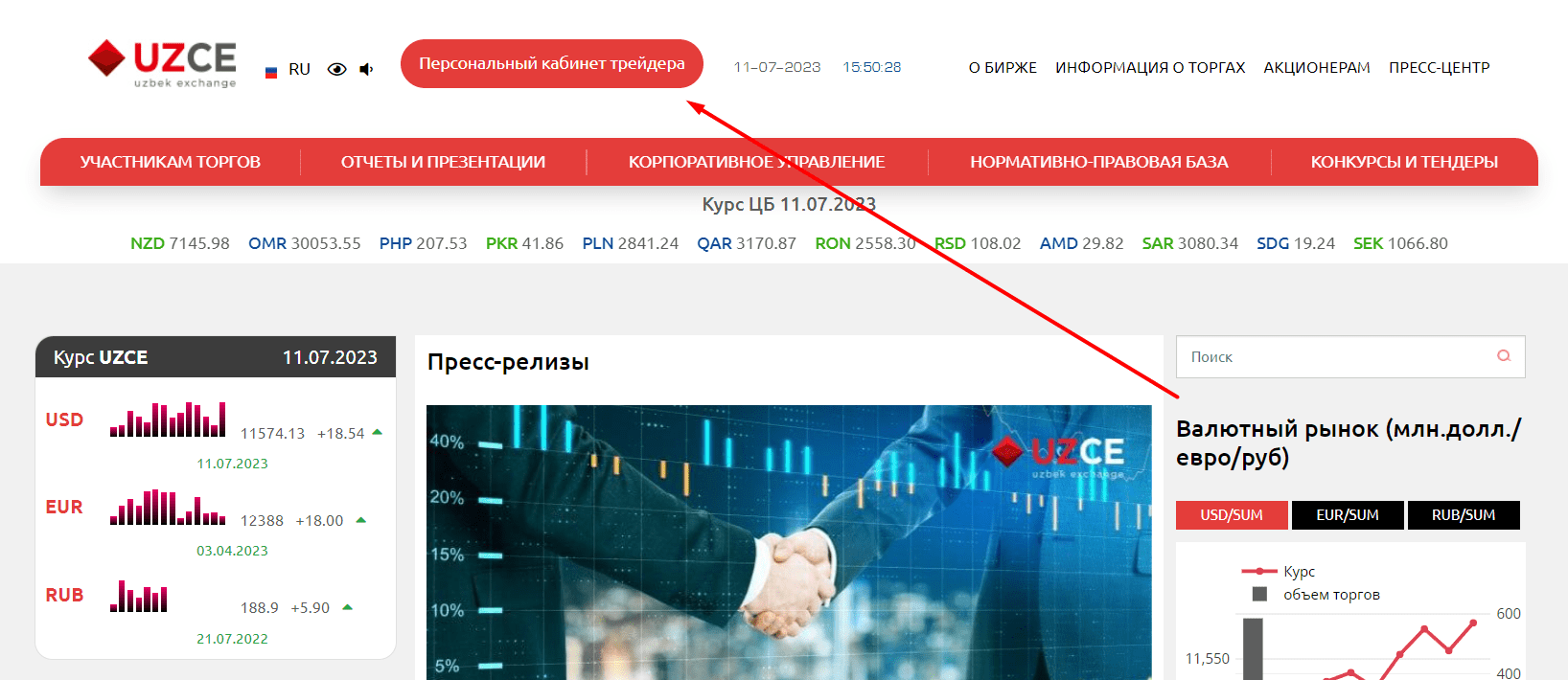 Валютная биржа - Uzrv (uzrvb.uz) - официальный сайт