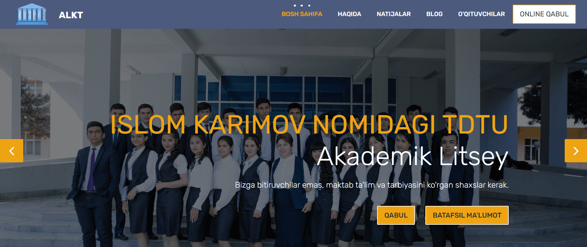 Академический лицей компьютерных технологий (alkt.uz) - официальный сайт