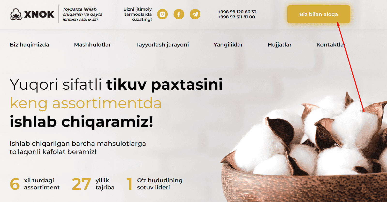 Xnok.uz - официальный сайт