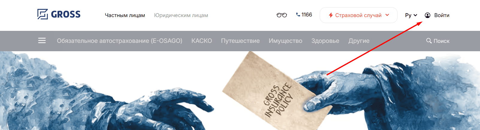 Главная страница GROSS Insurance